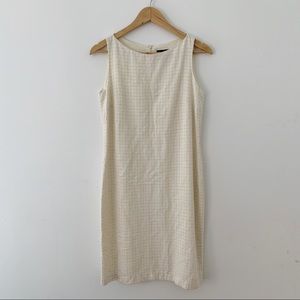 Vintage Louben Cream A-Line Linen Dress